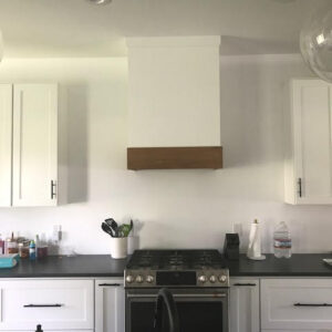 A Frame Style Wooden Range Hood Solid Hardwood Face and Trim 